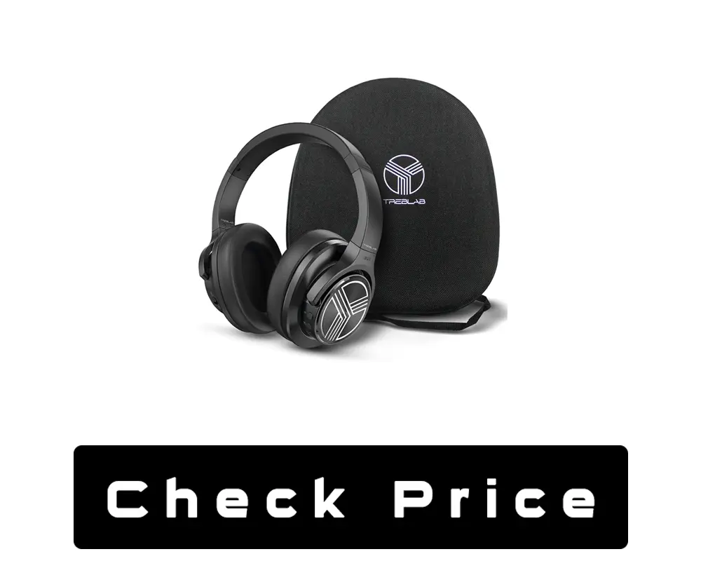 TREBLAB Z2 Over-Ear Workout Headphones with Microphone